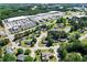 A beautiful aerial view showcases the neighborhood surrounding 203 Marlowe Drive, complete with shopping centers nearby at 203 Marlowe Dr, Dunn, NC 28334