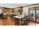 Kitchen with granite countertops, stainless steel appliances, and hardwood floors at 203 Marlowe Dr, Dunn, NC 28334