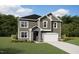 Charming two-story home with stone accents, attached garage, and inviting curb appeal at 236 Golfview Ave, Benson, NC 27504