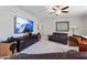 Spacious living area with a large TV, elegant decor, and comfortable seating at 2409 Plowridge Rd, Fuquay Varina, NC 27526
