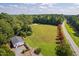 Exterior shot of a large grassy area next to a street with flowering trees at 3123 Brassfield Rd, Creedmoor, NC 27522
