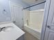 The bathroom features a bathtub, shower, and sink with vanity at 358 Red Elm Dr, Durham, NC 27713
