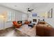 Spacious living room with a fireplace, plush seating, and great natural light from window at 4112 Huckleberry Dr, Raleigh, NC 27612