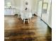 Dining area features hardwood floors, slider to the deck, and flows seamlessly to the kitchen at 425 Price Ave, Durham, NC 27707