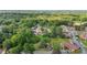 Scenic aerial view of a neighborhood with tree-lined streets and well-maintained homes on a clear day at 464 Camp Rd, Burlington, NC 27217