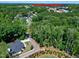 Aerial view of the home's location near downtown Cary, surrounded by lush greenery at 512 Page St, Cary, NC 27511