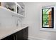 Pantry with white shelves and a window at 512 Page St, Cary, NC 27511