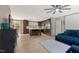 Cozy open-plan living area with a modern kitchen and comfortable seating at 6082 Zachary Lane Ln # 1S, Oxford, NC 27565