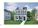 Charming two-story home with a welcoming front porch, green lawn, and simple, well-maintained landscaping at 736 Georgias Landing Pkwy # 7, Raleigh, NC 27603