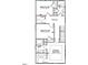 Second floor layout featuring three bedrooms, two bathrooms, WIC, and laundry area at 736 Georgias Landing Pkwy # 7, Raleigh, NC 27603