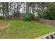 Expansive backyard enclosed by a wooden fence, providing privacy and space for outdoor activities at 805 Penncross Dr, Raleigh, NC 27610