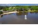 Aerial view of community lake and amenities at 1231 Silver Beach Way, Raleigh, NC 27606