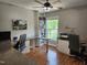Bright office with built-in desk and shelving at 1309 Bartlett Cir, Hillsborough, NC 27278