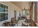 Relax on the patio with comfortable seating and an open view of the yard at 138 Tramway Cir, Angier, NC 27501