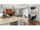 Open concept kitchen with views to the living room and dining area provides a seamless flow at 192 Summerwalk Cir, Chapel Hill, NC 27517