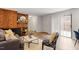 Bright living room with wood floors, fireplace, and sliding doors to the outside at 192 Summerwalk Cir, Chapel Hill, NC 27517