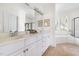 Bright bathroom with dual sinks and a separate tub at 20007 Bragg, Chapel Hill, NC 27517