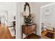 Hallway featuring a wood dresser and a decorative mirror at 20007 Bragg, Chapel Hill, NC 27517