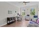 Office with hardwood floors, natural light, and modern furnishings at 2135 Vittorio Ln, Apex, NC 27502