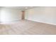 Unfinished carpeted basement with recessed lights, awaiting personal customization and finishing touches at 279 Hopewell Branch Ct, Smithfield, NC 27577