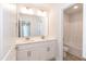 Bathroom with double sink vanity and tub shower combo at 279 Hopewell Branch Ct, Smithfield, NC 27577