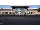 Exterior full front view of a light colored aircraft, the King Air 360, parked on an asphalt pad at 279 Hopewell Branch Ct, Smithfield, NC 27577