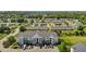 An aerial view of townhomes with neatly manicured landscaping at 3015 Winston Dr # 117, Burlington, NC 27215
