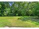 Lush green backyard with mature trees and open space for recreation at 305 Reynolds N Ave, Durham, NC 27707