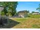 Backyard showing shed, ladder, and trees in the outdoor space at 308 Lynn Road, Durham, NC 27703