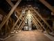 Unfinished attic space with a Lennox HVAC unit at 367 Whitley Ridge Dr, Clayton, NC 27527