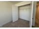 Bedroom closet featuring double doors and wire shelving at 367 Whitley Ridge Dr, Clayton, NC 27527