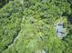 Aerial view of home with pool amidst lush greenery, accessible via a winding road at 37 Wedgewood Rd, Chapel Hill, NC 27514