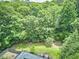 Spacious backyard with lush greenery and mature trees, offering a private and serene setting at 37 Wedgewood Rd, Chapel Hill, NC 27514