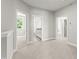 Loft/hallway space providing access to rooms, carpeted and with neutral walls at 40 W Victoria Ridge Dr # 18, Selma, NC 27576