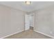 Bedroom features carpet, a doorway, and a ceiling light at 4533 Whistling Way, Raleigh, NC 27616