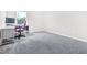 Bedroom with carpet and desk setup at 4601 Okeechobee Ct, Fuquay Varina, NC 27526