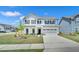 Charming two-story home with a well-manicured lawn, a two-car garage, and dark shutters at 4601 Okeechobee Ct, Fuquay Varina, NC 27526