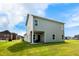 Exterior rear view of home, showcasing a well-maintained lawn and a covered patio area at 55 E American Marigold Dr # 36, Benson, NC 27504