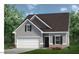 Charming two-story home featuring gray siding, black shutters, and an attached one-car garage at 55 E American Marigold Dr # 36, Benson, NC 27504