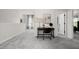 Upstairs hallway with neutral walls, carpeted floors, desk, and artful decor at 55 E American Marigold Dr # 36, Benson, NC 27504