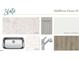 Kitchen design selections featuring a countertop, cabinet, paint, sink, backsplash and flooring at 6828 Galloway Dr, Middlesex, NC 27557