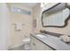 Stylish bathroom with modern sink, mirror, and fixtures plus artistic wall décor at 823 Churchill Dr, Chapel Hill, NC 27517