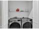 Bright Laundry room featuring new LG washer and dryer at 10 Marsh Landing Ct, Durham, NC 27703