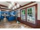 View of the dining area in the kitchen with wooden floors and lots of windows at 1100 Cardinals Knob, Rocky Mount, NC 27804