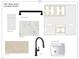 Laundry room featuring a white utility sink, black faucet and hardware, neutral floor tile, and marble-look countertop at 1807 Ridley St, Raleigh, NC 27608