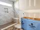 Modern bathroom with a luxurious tiled shower and space for a custom vanity at 188 Buckaroo Dr, Louisburg, NC 27549