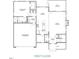 First-floor blueprint featuring a kitchen, dining, Primary suite, Gathering room, and a two-car garage at 188 Buckaroo Dr, Louisburg, NC 27549