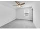 Cozy bedroom with carpet and a ceiling fan at 2021 Clydner Dr, Apex, NC 27523