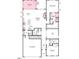 Detailed first-floor plan showcasing the layout of the home with bedrooms and gathering room at 2021 Clydner Dr, Apex, NC 27523