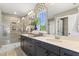Modern bathroom with a walk-in shower, sleek vanity, and stylish fixtures; perfect for a spa-like experience at 327 Augusta Pond Way # 172, Raleigh, NC 27603